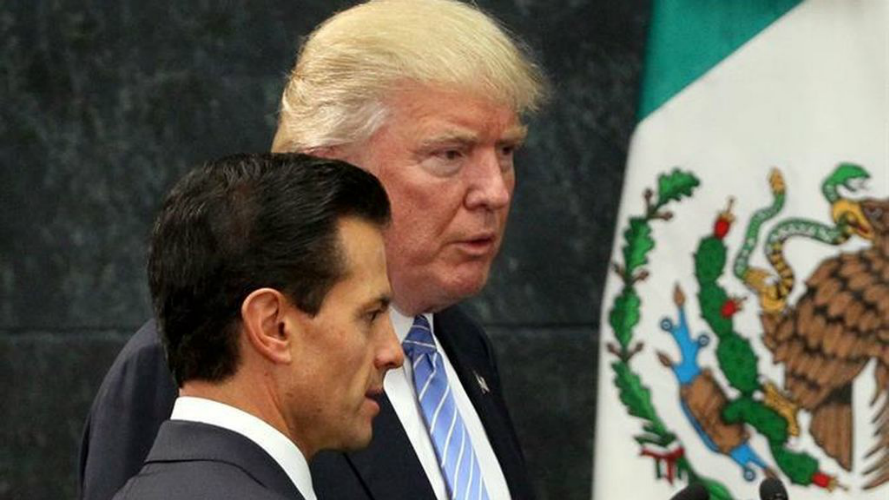 Trump se reunió aún como candidato presidencial con Peña Nieto en México (agosto 2016). J. Núñez Efe