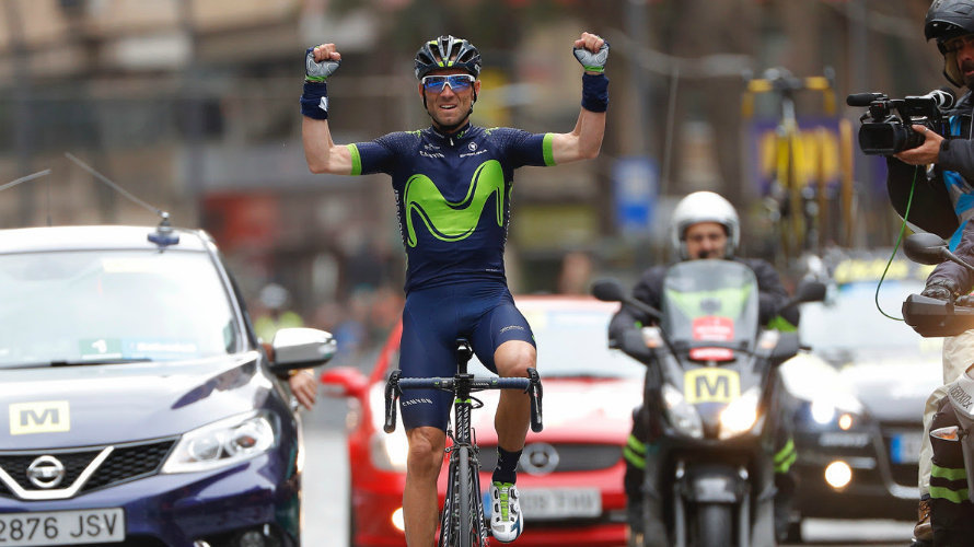 Alejandro Valverde se impone en la Vuelta a Murcia. Foto Movistar team.