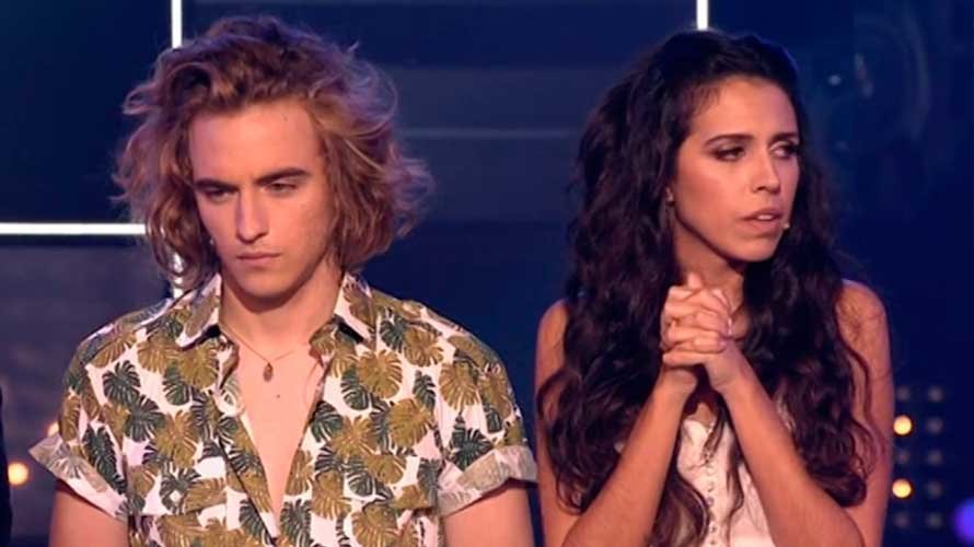 Manel Navarro y Mirela, finalistas en Objetivo Eurovisión 2017 justo antes de conocer al representante de España en el concurso europeo. TVE