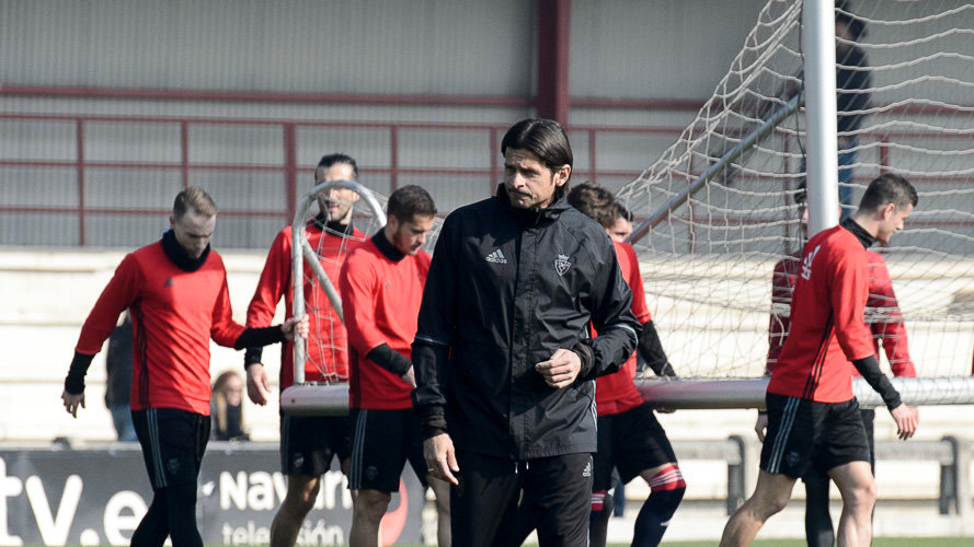 Osasuna en su último entrenamiento antes de viajar para enfrentarse al Celta de Vigo. PABLO LASAOSA 10