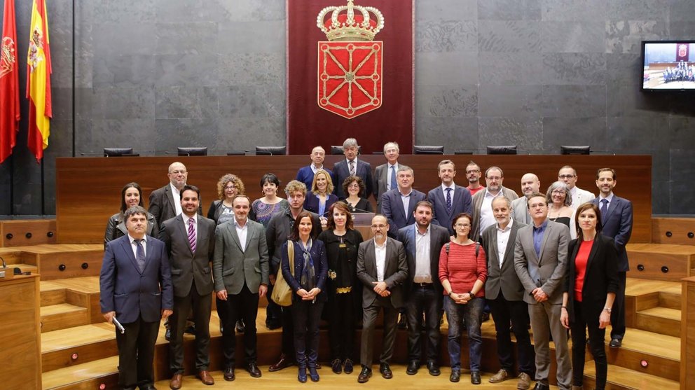 El Parlamento de Navarra recibe a la Comisión de Discapacidad del Congreso.