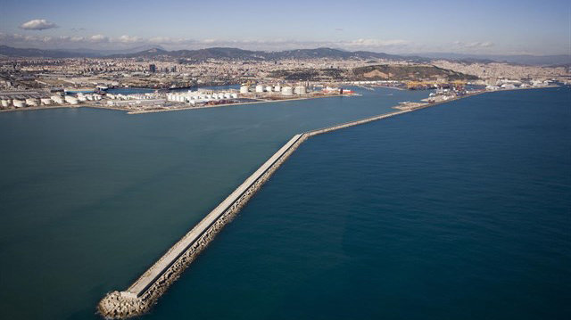 El puerto de Barcelona.