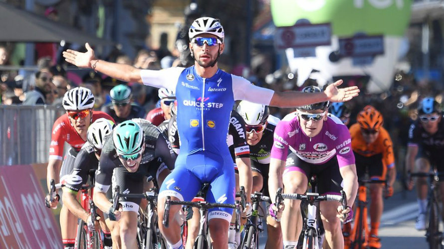 Gaviria obtiene su segunda victoria en el Giro de Italia. Twitter Giro