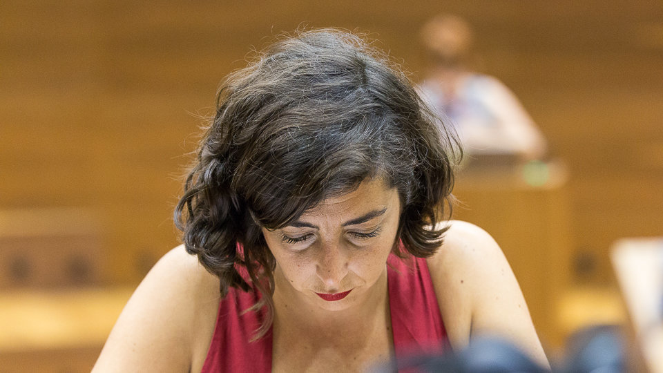 Pleno del Parlamento de Navarra. Laura Pérez (03). IÑIGO ALZUGARAY