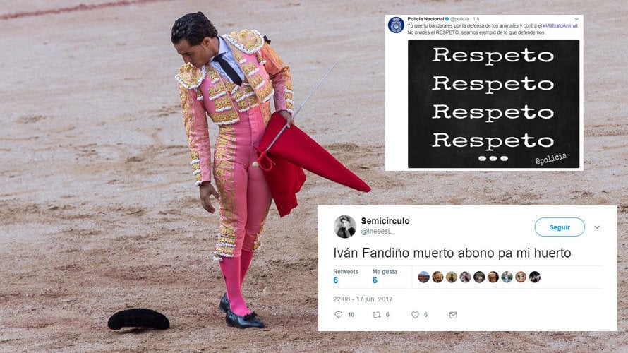La Policía Nacional pide respeto en internet ante los salvajes comentarios vertidos contra Iván Fandiño tras su trágica muerte en una plaza de toros