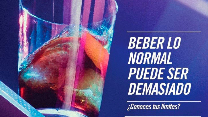 Imagen de la campaña del Gobierno foral, 'Beber puede ser demasiado'