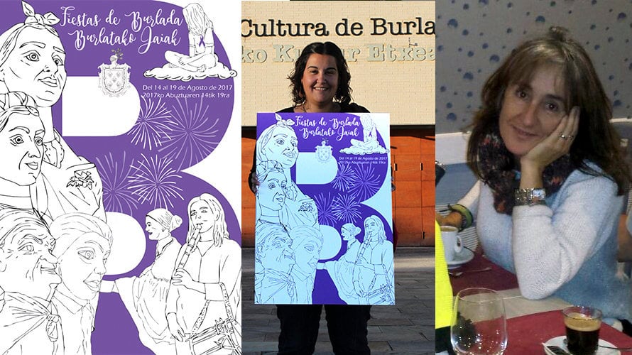 El cartel de fiestas de Burlada, en memoria de su vecina asesinada este año