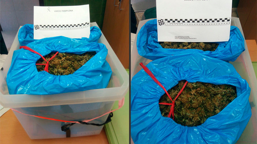2,5 Kilogramos de marihuana incautados por la Guardia Civil
