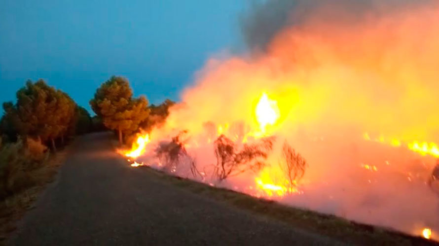 Incendio en las proximidades de Funes de este mismo agosto de 2017.