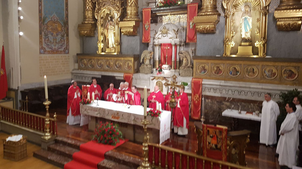 Festividad en la iglesia de San Lorenzo de Pamplona