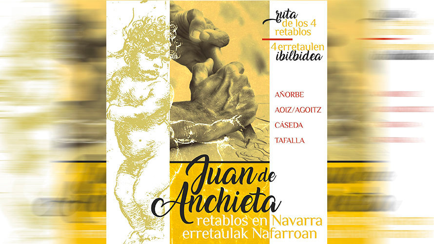Cartel del proyecto para conocer el patrimonio de Juan de Anchieta en Navarra