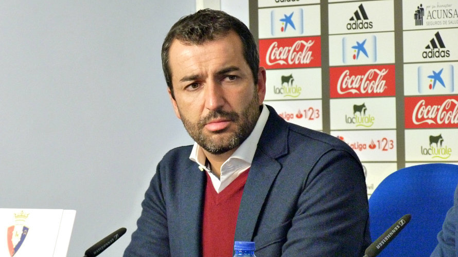 Diego Martínez en rueda de prensa.