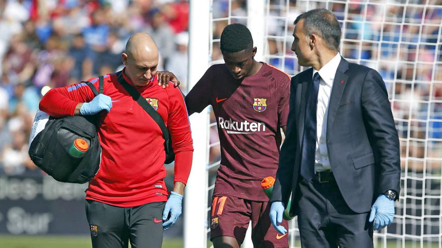 Dembele, lesionado en Getafe. FC Barcelona