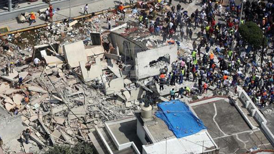 Vista aérea de cómo ha quedado México tras el terremoto