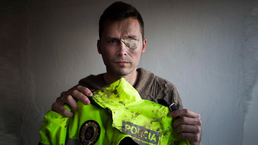 Juan Cadenas, el policía gaditano al que un delincuente le apuñaló el ojo izquierdo CEDIDA