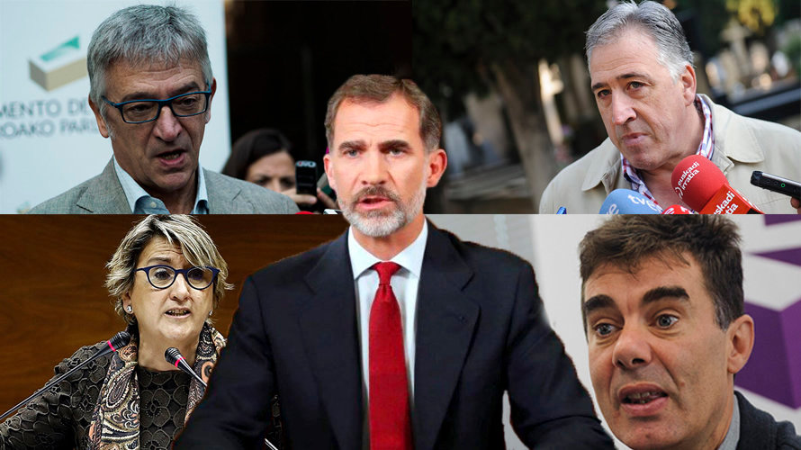 El cuatripartito de Geroa Bai, Bildu, Podemos e IE critica el discurso del Rey Felipe sobre la situación en Cataluña