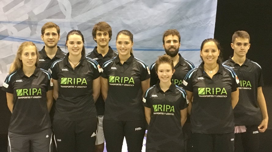 Jugadores del club badminton Estella.