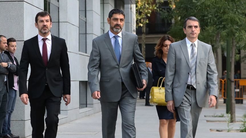 El mayor de los Mossos d'Esquadra, Josep Lluís Trapero, a su llegada a la Audiencia Nacional. EFE