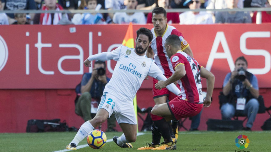 Isco durante el Girona - Real Madrid. La Liga.