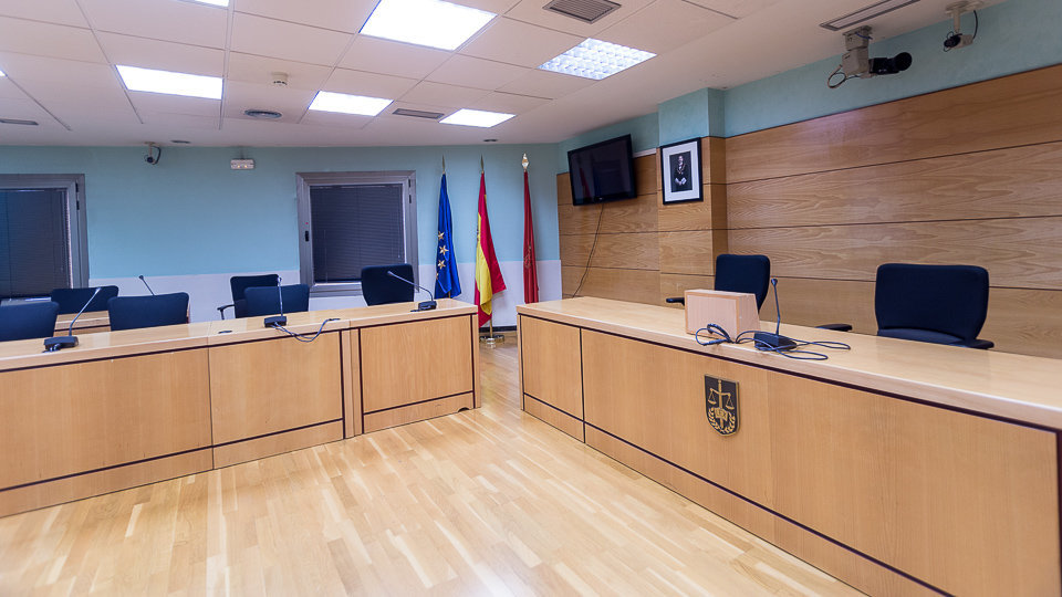 Sala de Visitas del Palacio de Justicia de Navarra en la que tendrá lugar el juicio contra 'La Manada', presuntos autores de una violación múltiple en los Sanfermine (23)