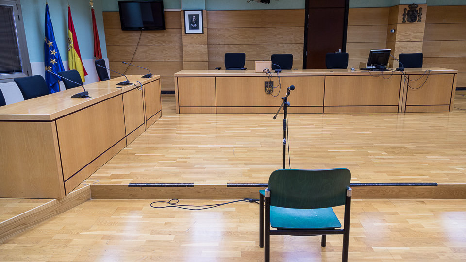 Sala de Visitas del Palacio de Justicia de Navarra en la que tendrá lugar el juicio contra 'La Manada', presuntos autores de una violación múltiple en los Sanfermine (39)
