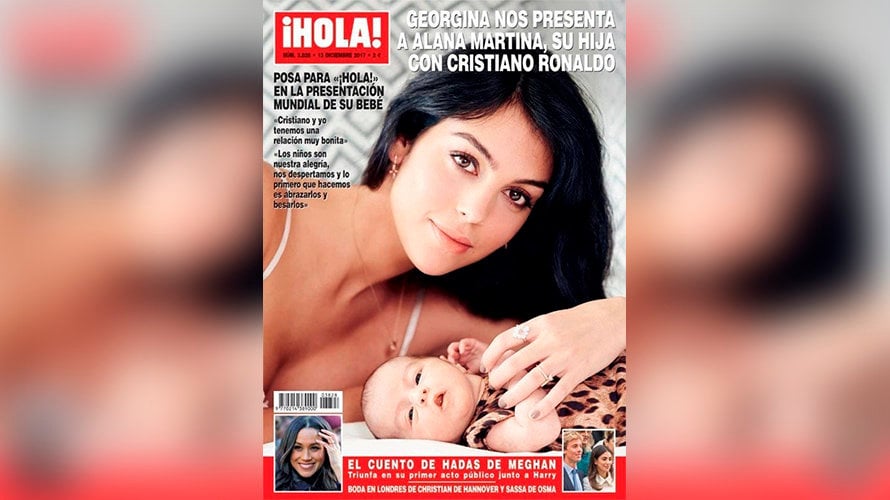 Georgina Rodríguez presenta a su hija Alana Martina, en una exclusiva para la revista Hola.
