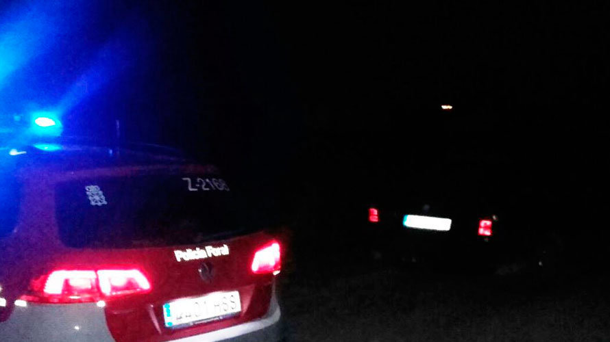 La Policía Foral intercepta el coche del joven de Milagro. POLICÍA FORAL