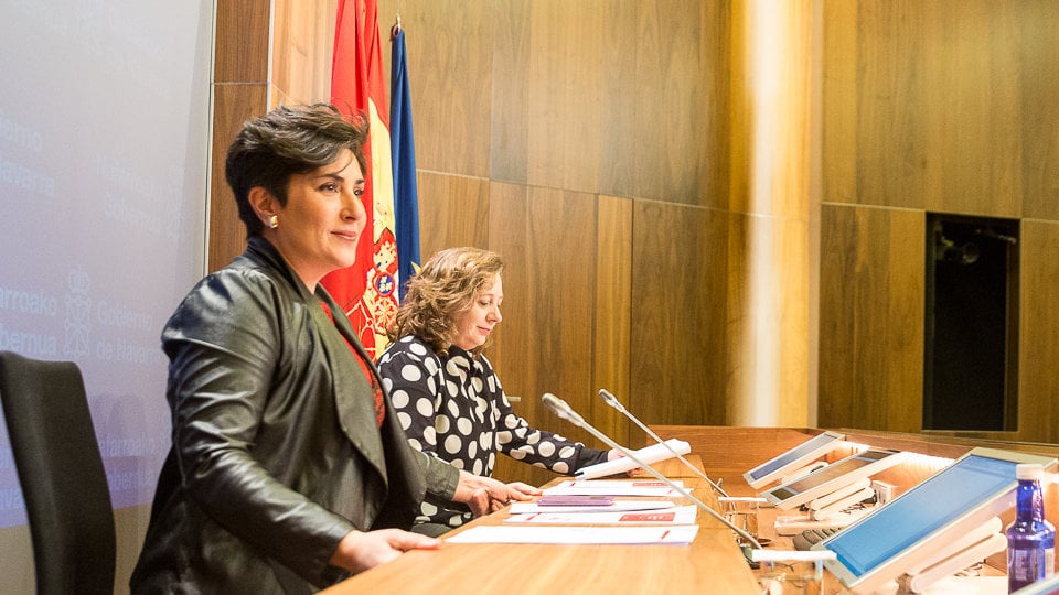 María Solana e Isabel Elizalde informan de los asuntos tratados en la reunión semanal del Gobierno de Navarra (05). IÑIGO ALZUGARAY