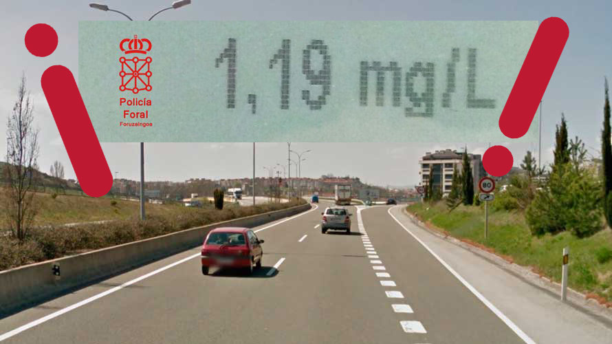 La tasa de alcohol del conductor pillado en Pamplona