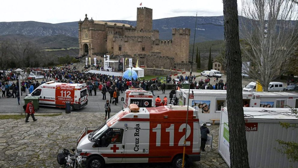 El dispositivo de emergencia de ambulancias de Cruz Roja desplegado para atender a los peregrinos de la Javierada CEDIDA