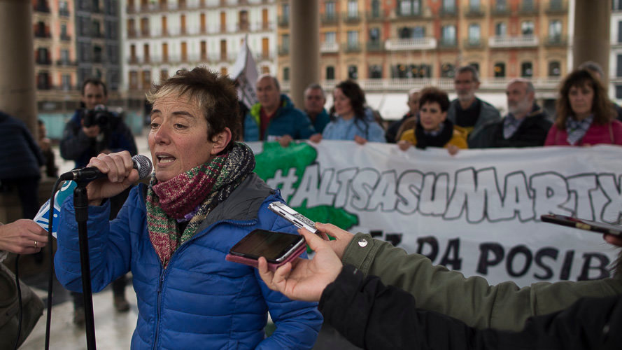 _La Vuelta a Navarra del pueblo de Alsasua_, en apoyo de los cocho jóvenes procesados por agredir a dos guardias civiles y sus parejas llega a Pamplona. PABLO LASAOSA 04