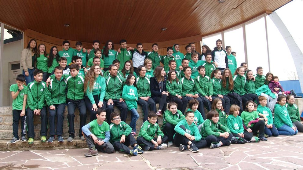 Todo el equipo de Piragüismo Pamplona que compitió en el Campeonato Navarro. CEDIDA