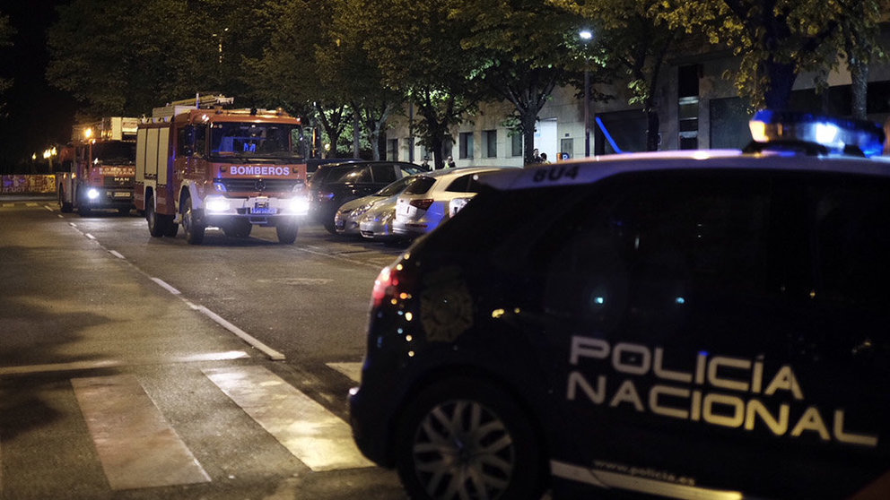 Explosión nocturna en el edificio de Hacienda de la calle Yanguas y Miranda de Pamplona (4)