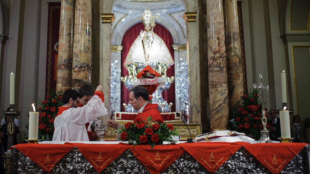 Quinta misa de la escalera de 2018 en la capilla de San Fermín. MIGUEL OSÉS_12