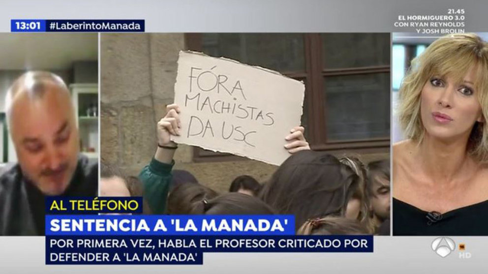 La periodista Susanna Griso entrevista en Espejo Público al profesor universitario que defiende a La Manada Foto ANTENA 3