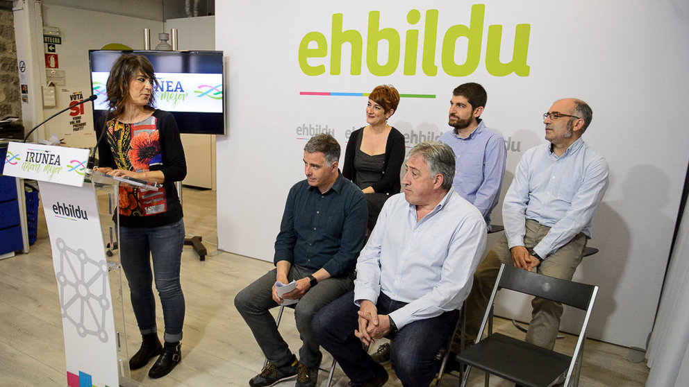 Eh Bildu presenta a Joseba Asirón como candidato a la alcaldía de Pamplona 2019. PABLO LASAOSA 04