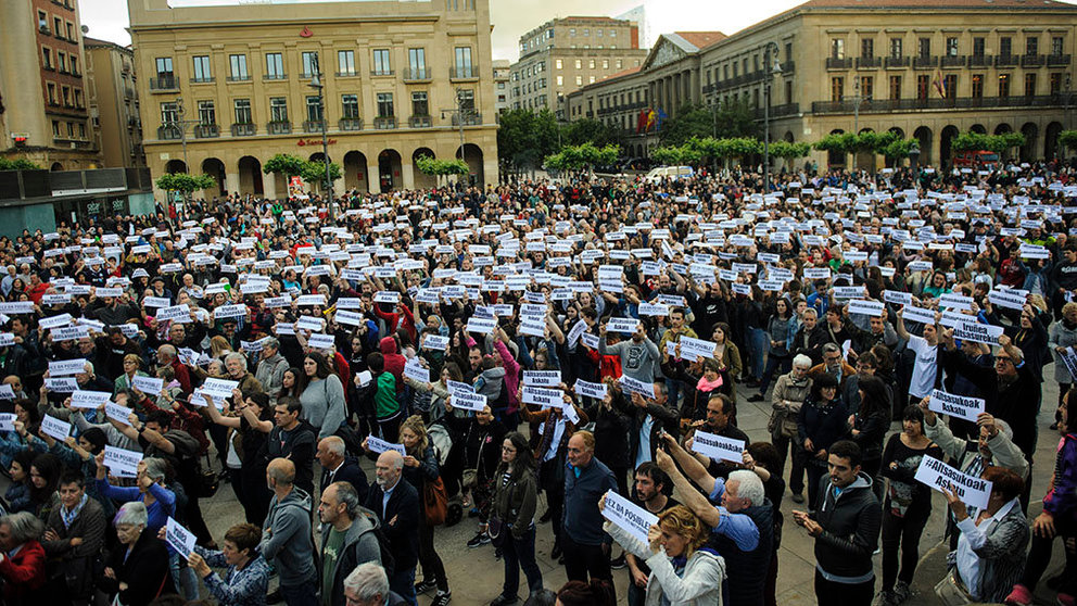 Concentración y manifestación en Pamplona por el caso de Alsasua. MIGUEL OSÉS_4