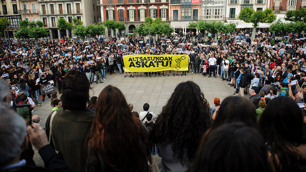 Concentración y manifestación en Pamplona por el caso de Alsasua. MIGUEL OSÉS_11