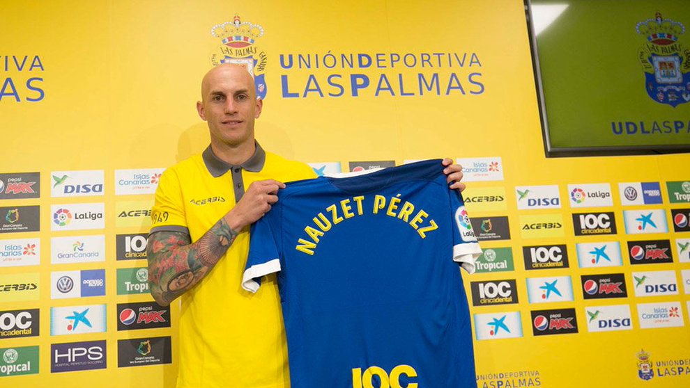 Nauzét Pérez con la camiseta del club insular. UD Las Palmas.