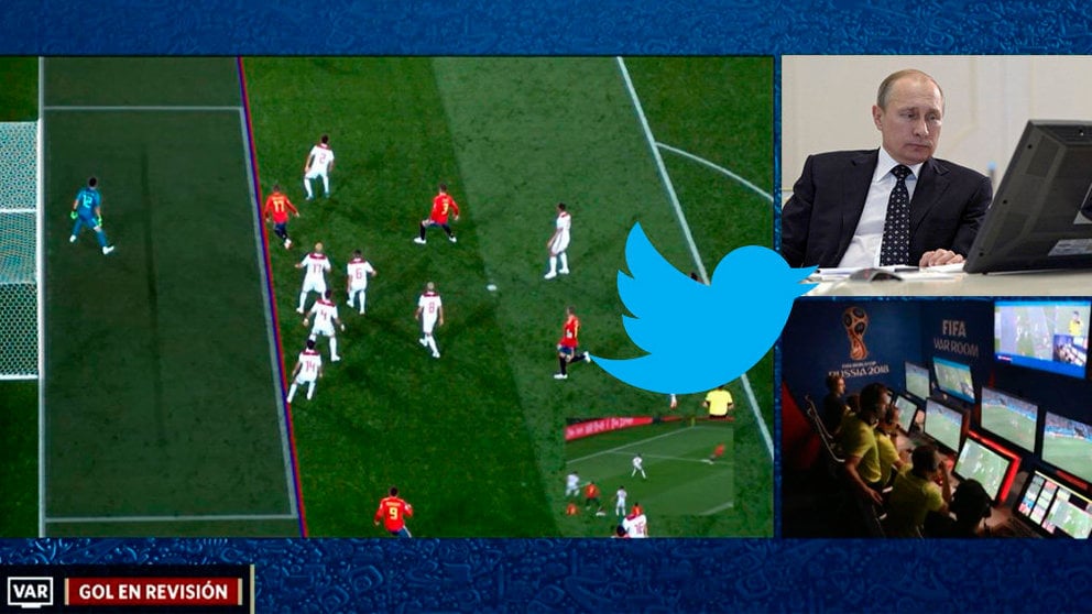 La revisión del gol de Iago Aspas a través del VAR ha sido lo más comentado en Twitter sobre la clasificación de España a octavos de final en el Mundial de Rusia Foto TWITTER