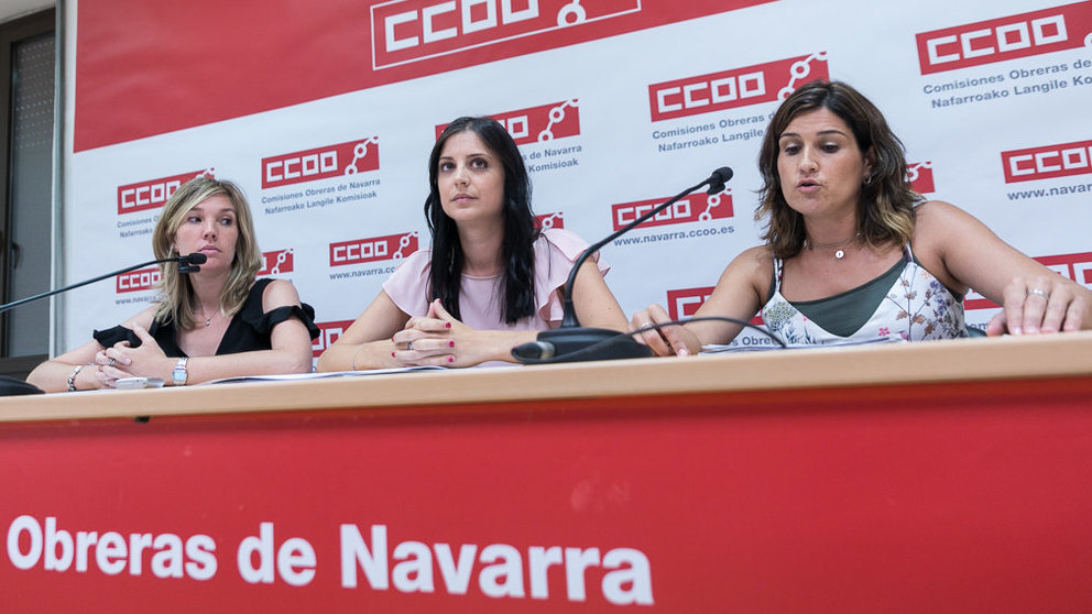 CCOO de Navarra presenta una campaña de denuncia y asesoramiento ante la precariedad laboral en los empleos de verano (06). IÑIGO ALZUGARAY
