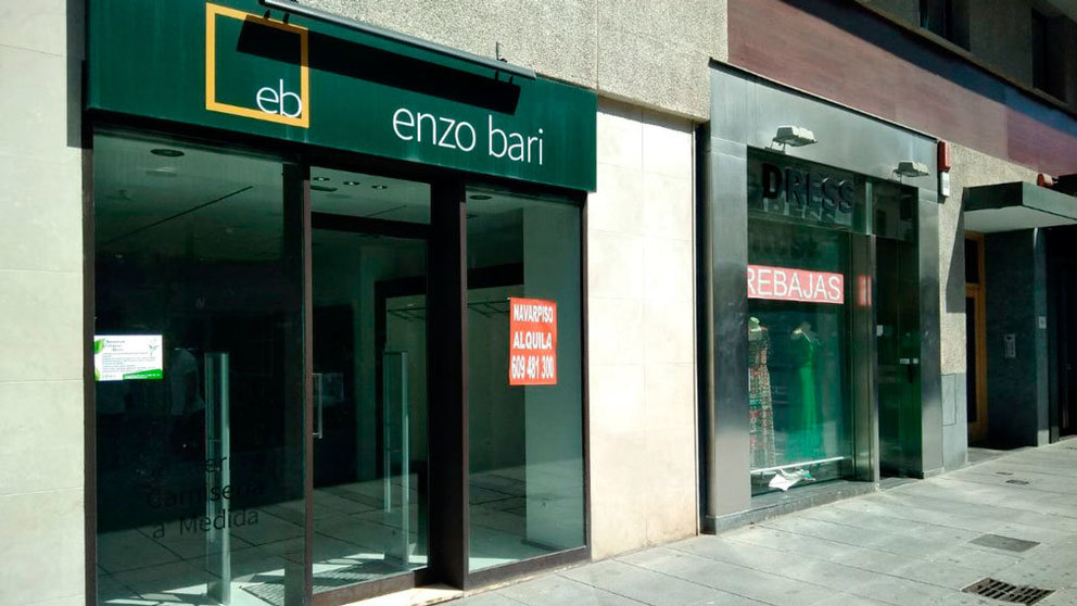 Fachada de la tienda Enzo Bari en la calle García Ximénez número 4 de Pamplona NAVARRACOM