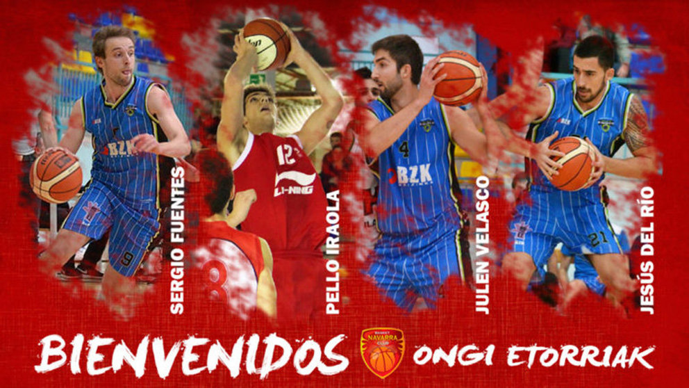 Basket Navarra ficha a Sergio Fuentes, Pello Iraola, Julen Velasco y Jesús Del Río para estar entre el filial y el primer equipo. BNC