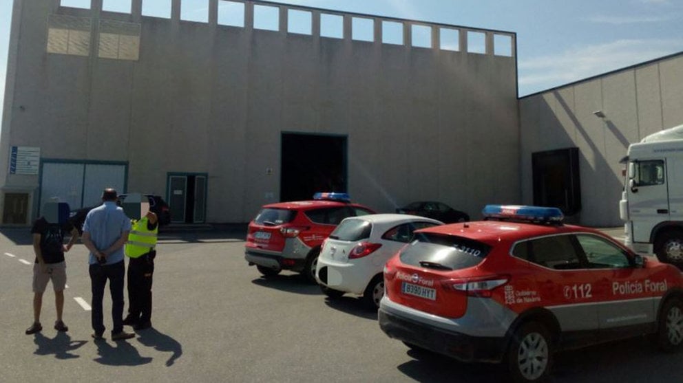 Accidente laboral en Papelera del Ebro POLICÍA FORAL