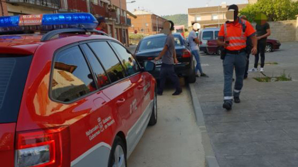 Vehículo interceptado en Carcastillo POLICÍA FORAL