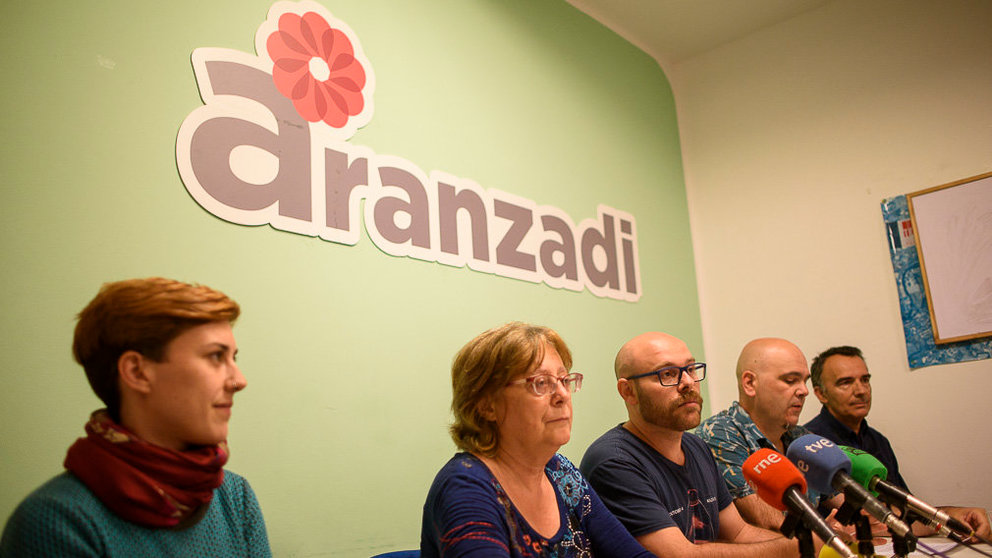  La Candidatura Ciudadana Aranzadi-Pamplona en Común en rueda de prensa. PABLO LASAOSA 01