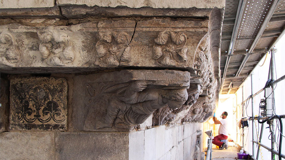 Obras en la Puerta del Juicio de la catedral de Tudela GOBIERNO DE NAVARRA