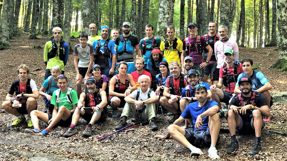 Participantes en el Eremua trail y btt pirineo navarro en Eugi.