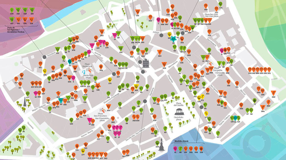 Iruñategi, el mapa de recursos elaborado por el Ayuntamiento de Pamplona barrio a barrio. AYUNTAMIENTO DE PAMPLONA