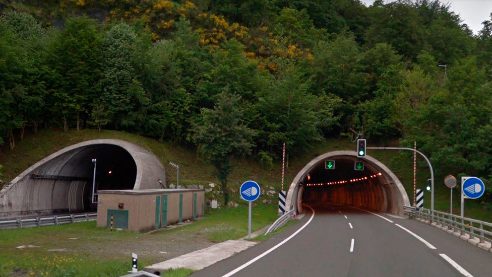 Imagen del túnel de San Lorenzo, en la autovía A-15 que conecta Pamplona y San Sebastián ARCHIVO